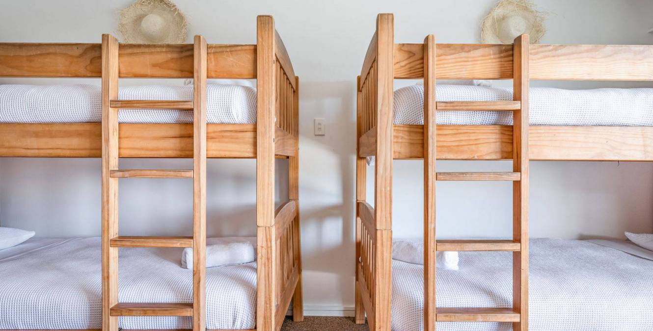 Spacious interior designed bedroom, luxury accomodation NZ