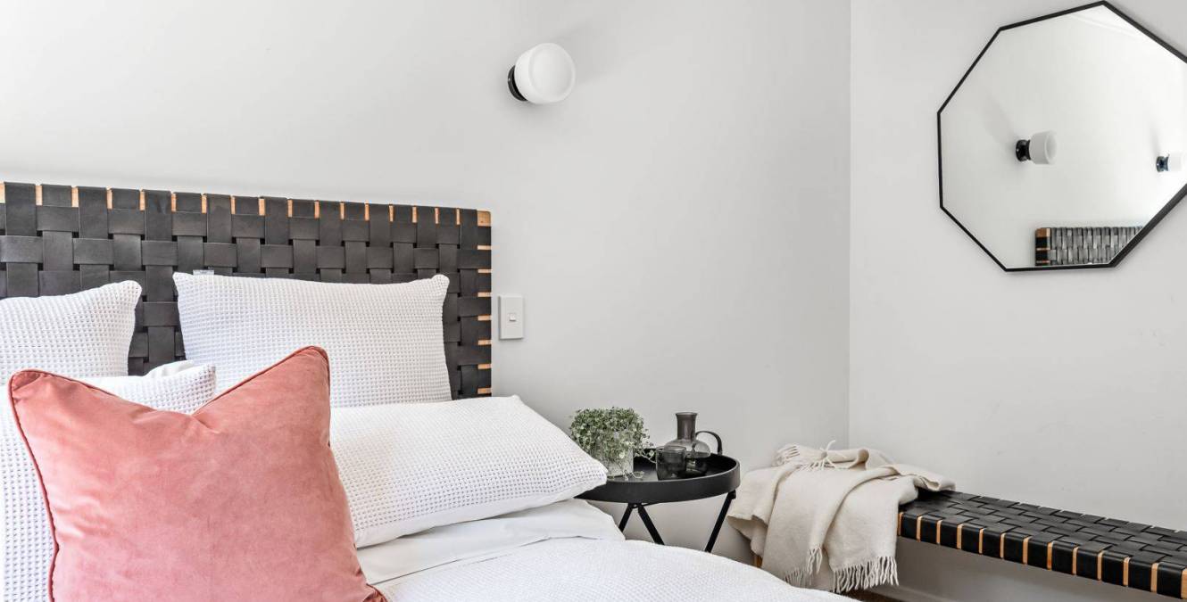 Modern bedrooms at luxury Kapiti accommodation