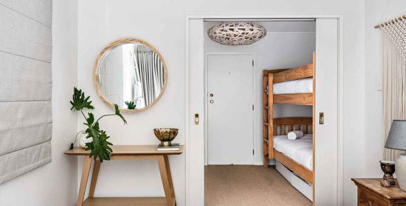 Modern bedrooms at luxury Paraparaumu accommodation