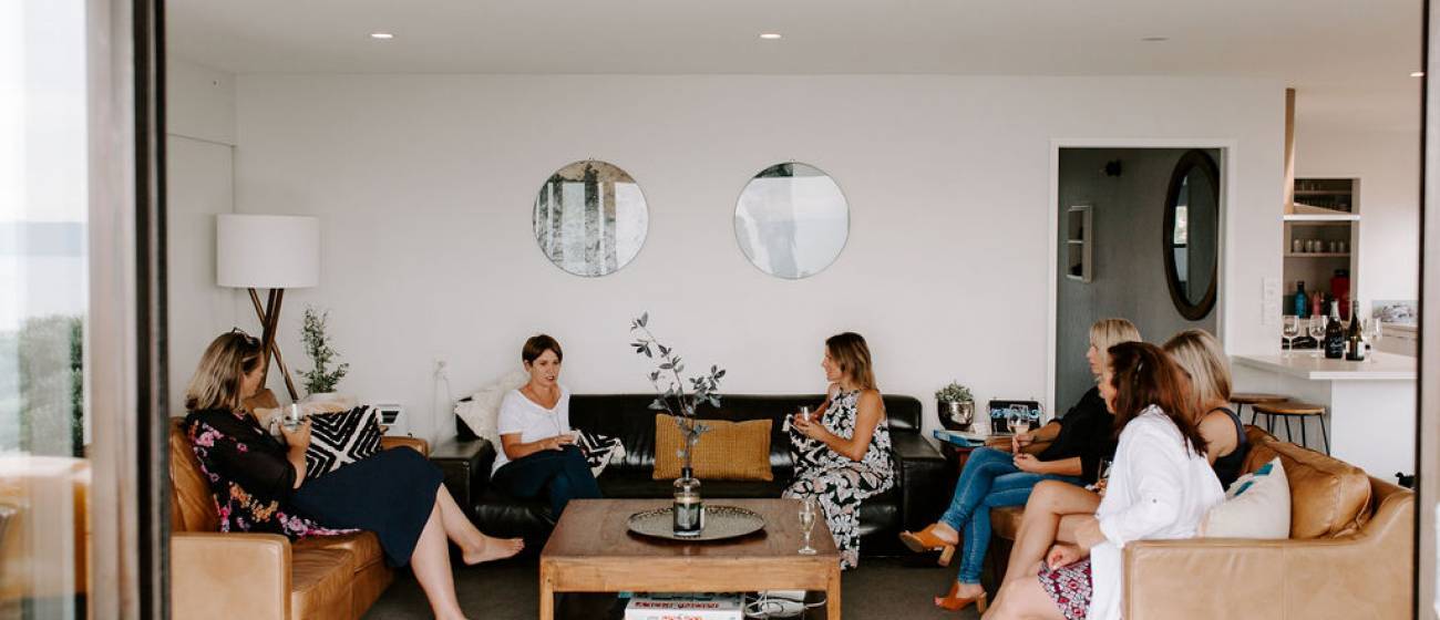 floor plan for the big bach accommodation kapiti